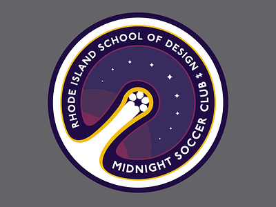 Midnight Soccer Crest branding comet design graphic design illustrator logo meteor risd soccer