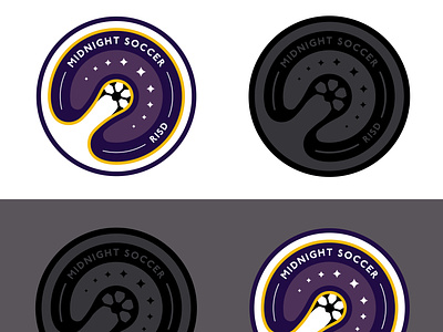 Midnight Soccer crest v2 branding comet crest football graphic design logo risd soccer
