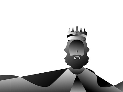 The King of Nothing At All design gradient illustration illustrator king thelittleprince vector