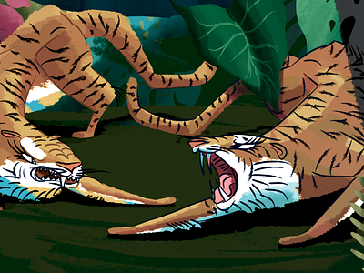 Tigress fighting