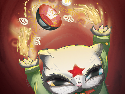 Wok & Wizardry cat kitty magic wizard