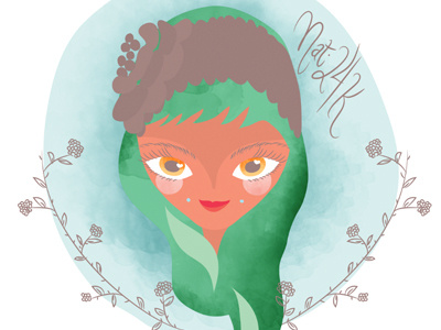 New avatar eyes face girl green