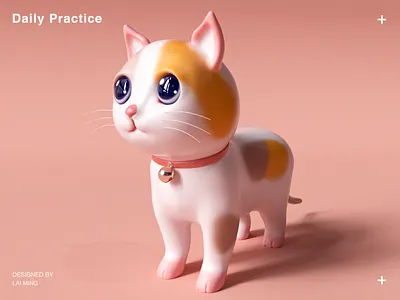 CAT 3d 3d max c4d c4d cat cat cinema 4d design gui illustration lovely maya pink ui uv zb zbrush