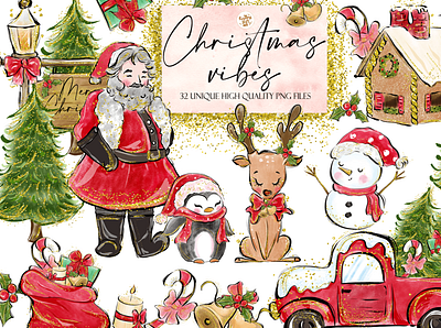 Christmas Vibes Clipart product design