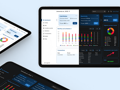 Utilities payments Dashboard UI/UX design