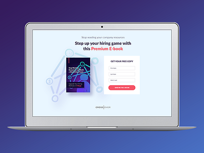 Crossover Ebook Landing Page cro design landing page ui design web design