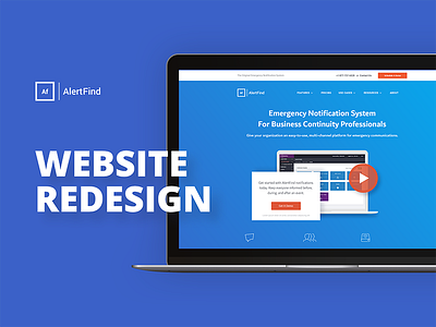 Alertfind Website Redesign blue clean colors creative minimal ui ux web web design website design