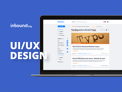 Inbound.org by HubSpot design member profile saas style guide ui ui kit ux web design