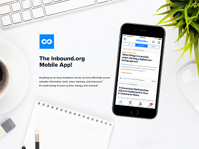 Inbound.org - iOS Mobile App app design color community design creative hubspot ios design iphone app mobile app workflow
