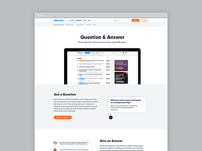 Ask Inbound inbound landing page microsite page ui web design website