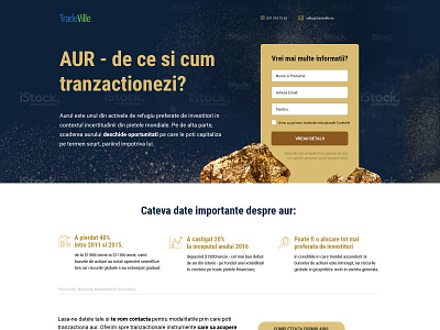 Gold Trading Landing Page clean creative design gold graphic design landing page minimal responsive ui web