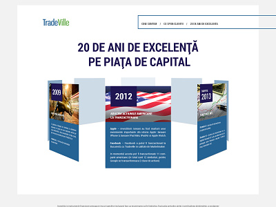 TradeVille Landing Page - 20 years on the stock market creative landing page minimal ui ui design web design