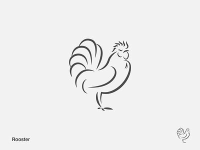 Rooster animal animal logo awards black black and white branding challenge design identity invitation logo mark pink vector yellow