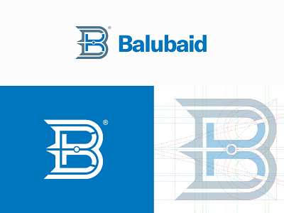 Balubaid awards b logo blog blue branding design green grid identity invitation letters logo mark vector yellow
