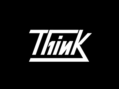 Think, just think. brand clothes forms illustration indie lettering lettering art letters logotipo logotipos logotype vector