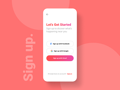 Sign Up dailyui ui uidesign