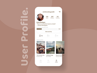 User Profile app dailyui design figma figmadesign flat minimal ui uidesign ux