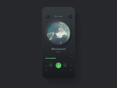 Music Player app dailyui design figma figmadesign music player neumorphic neumorphism ui uidesign