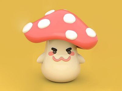 Shroomy 3d 3dart mushroom