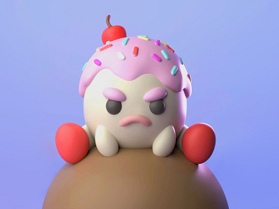 Grumpcream 3d 3dart 3dicecream candy icecream