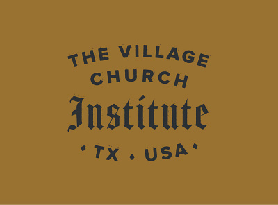 The Village Church Institute academic branding illustration institute logo