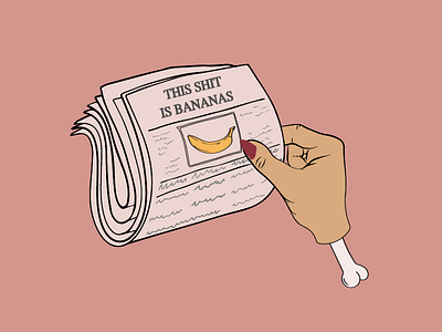 This #$%@ Is Bananas bananas design digital art editorial illustration