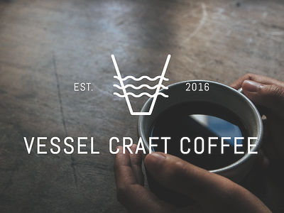 Vessel Craft Coffee Logo coffee logo vessel wave