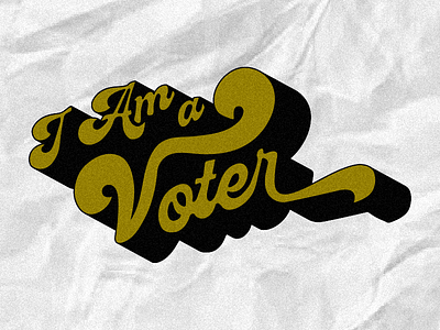 I Am a Voter for Urban Outfitters 70s election go vote lettering script urban outfitters vote voting