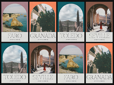 Spain Postcards custom type design modular postcard print serif spain