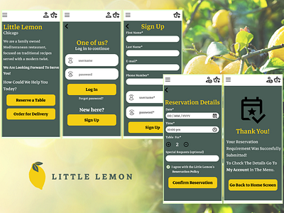 Little Lemon Feature app branding design logo ui ux web website