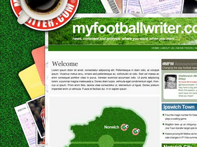 My Football Writer ui design web design