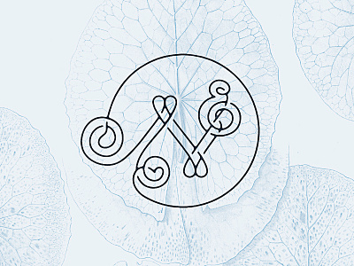 N+N Wedding Monogram ampersand branding custom lettering iarafath logo monogram orchids vintage wedding