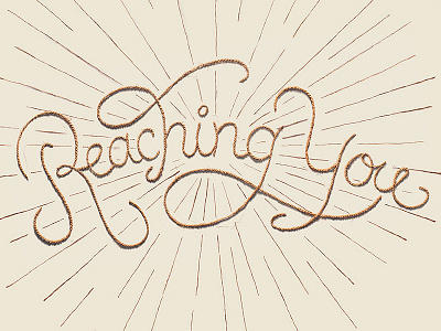 Reaching you, craft lettering for Bank of Maldives adobe craft crafted hand lettering iarafath illustration lettering rope script typography