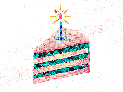 Illustration for a one year birthday card