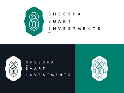 Sheesha Smart Investment logo branding clean corporate geometric grid identity logo minimal monogram negative space process shadow