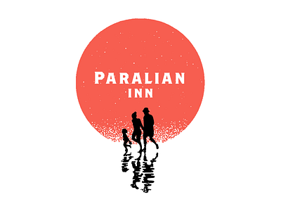 Paralian Inn beach branding family hotel iarafath identity inn logo reflection sea sun tourism