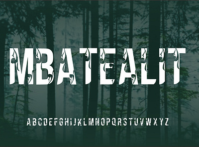 Mbatealit font font modern font