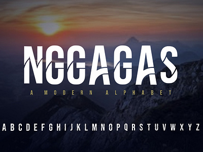 NGGAGAS font alphabet font font modrn font unique font