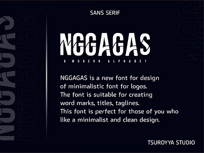NGGAGAS FONT alphabet font font logo font modern font unique font