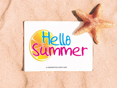 Hello Summer Font font summer font writter font