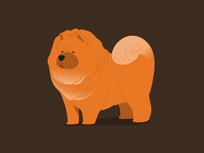 Chow character design chow dog illustration