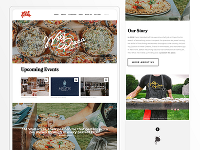 Wolf Pizza - Web Design branding catering design restaurant ui web design website