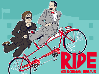Ride With Norman Reedus celebrity commission fun gift illustration instagram movie norman poster reedus television