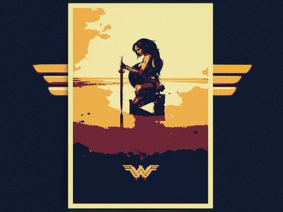 Wonder Woman (2017) - Minimalist Film Poster by Kipp on Dribbble