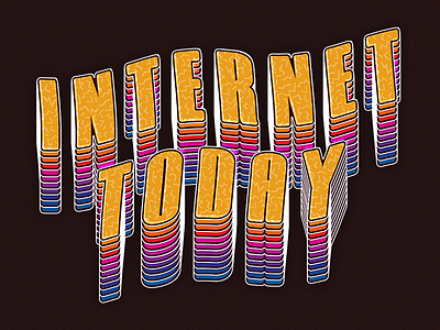 Internet Today - 90s inspired - Typography branding commission design vector