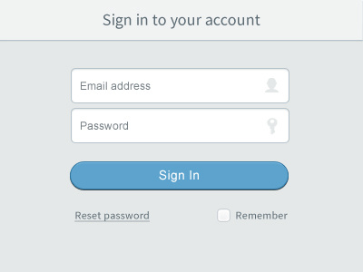 Standard Sign-In application interface login sign in web application