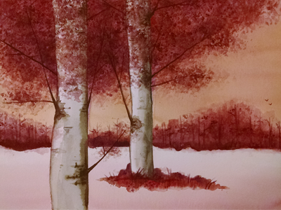 Watercolor trees trees watercolor