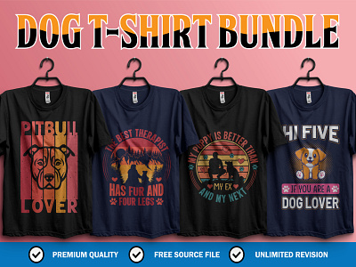 Dog T-Shirt Design Bundle