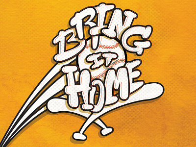 Bringithomesmall baseball design homerun illustration illustrator photoshop typography