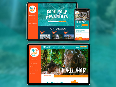 Free&Easy Website Design branding travel ui webdesign